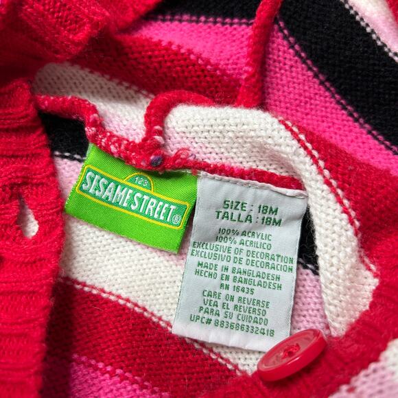SESAME STREET Vintage Y2K Elmo Knit Cardigan Child Size 18M Girls Baby Toddler - Picture 5 of 6